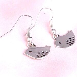 Vintage silver darling bird earrings